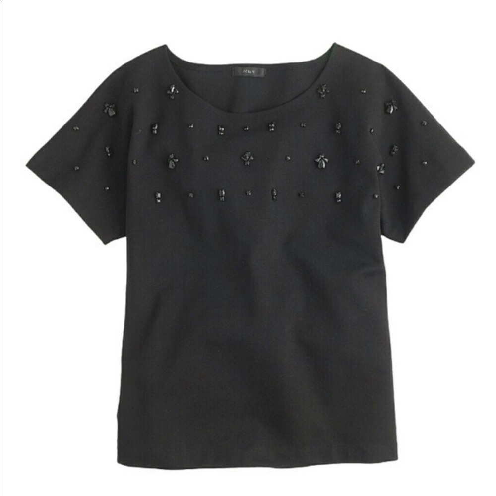 NWT J. Crew Jeweled Dolman Sleeve Sweatshirt